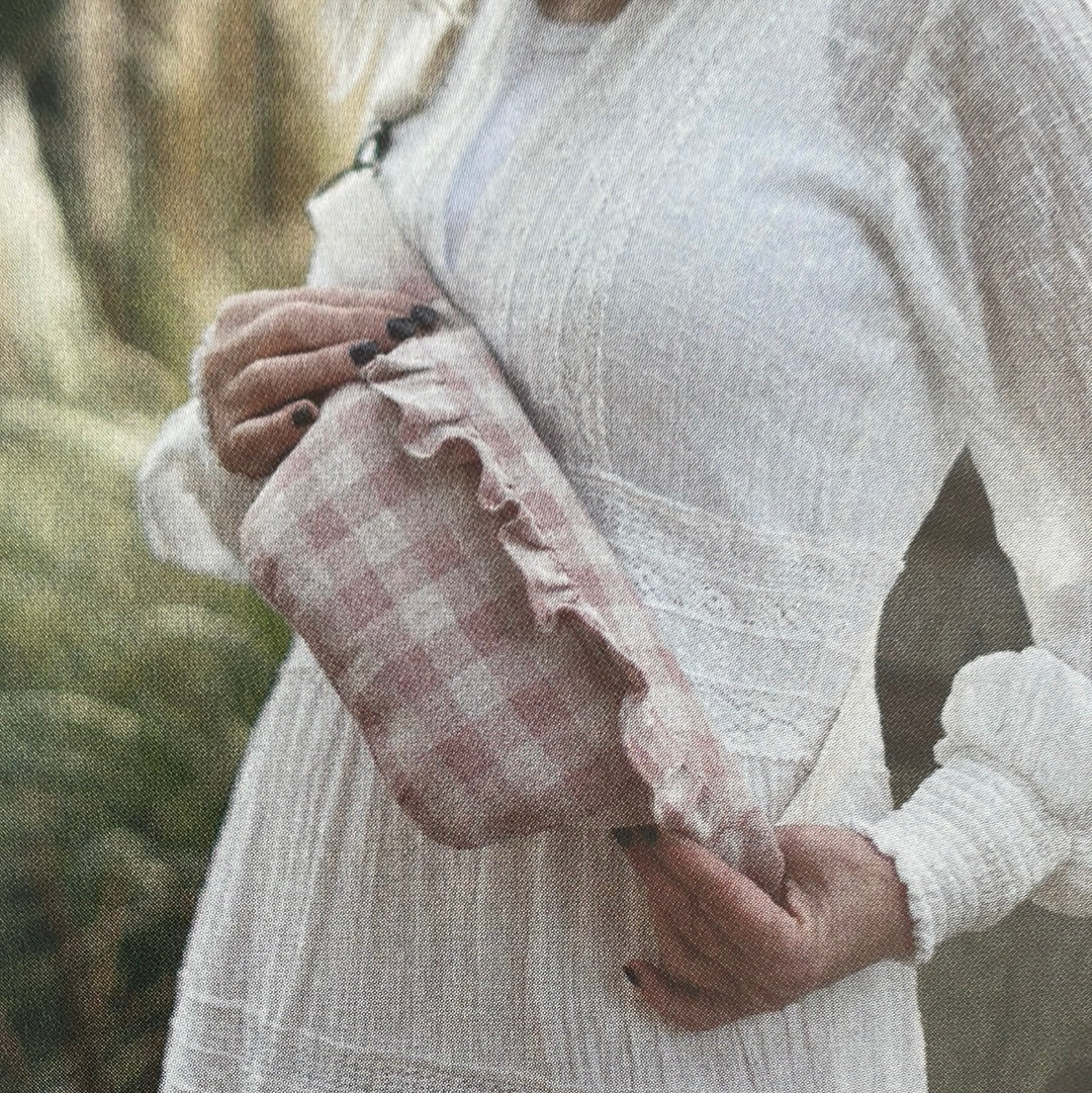Acufactum Baumwoll- Webstoff Karo rosa