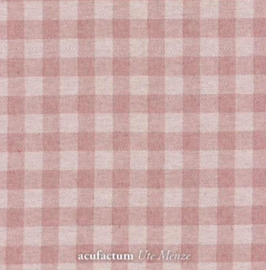 Acufactum Baumwoll- Webstoff Karo rosa
