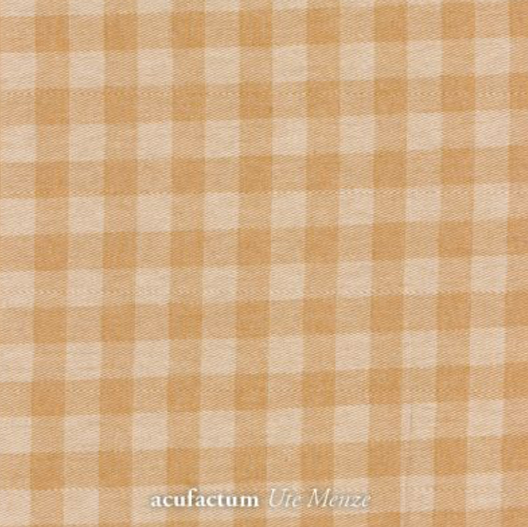 Acufactum Baumwoll- Webstoff Karo gelb