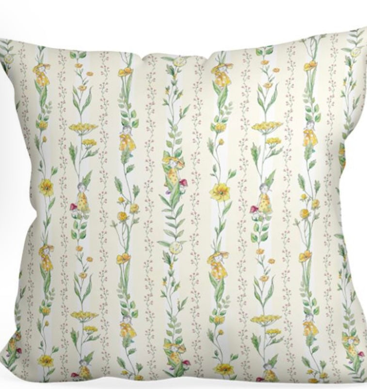 Acufactum Baumwollstoff „Blumenkinder und Ranken“