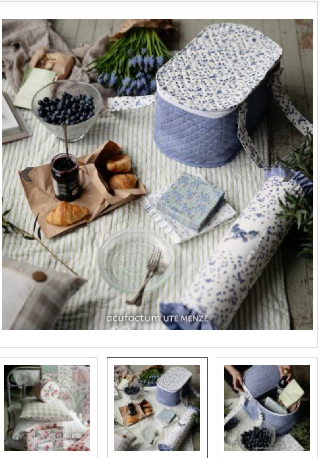 Acufactum Baumwollstoff „Blaubeerwichtel“