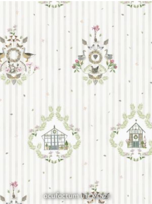 Acufactum Baumwollstoff „Landhausornamente“