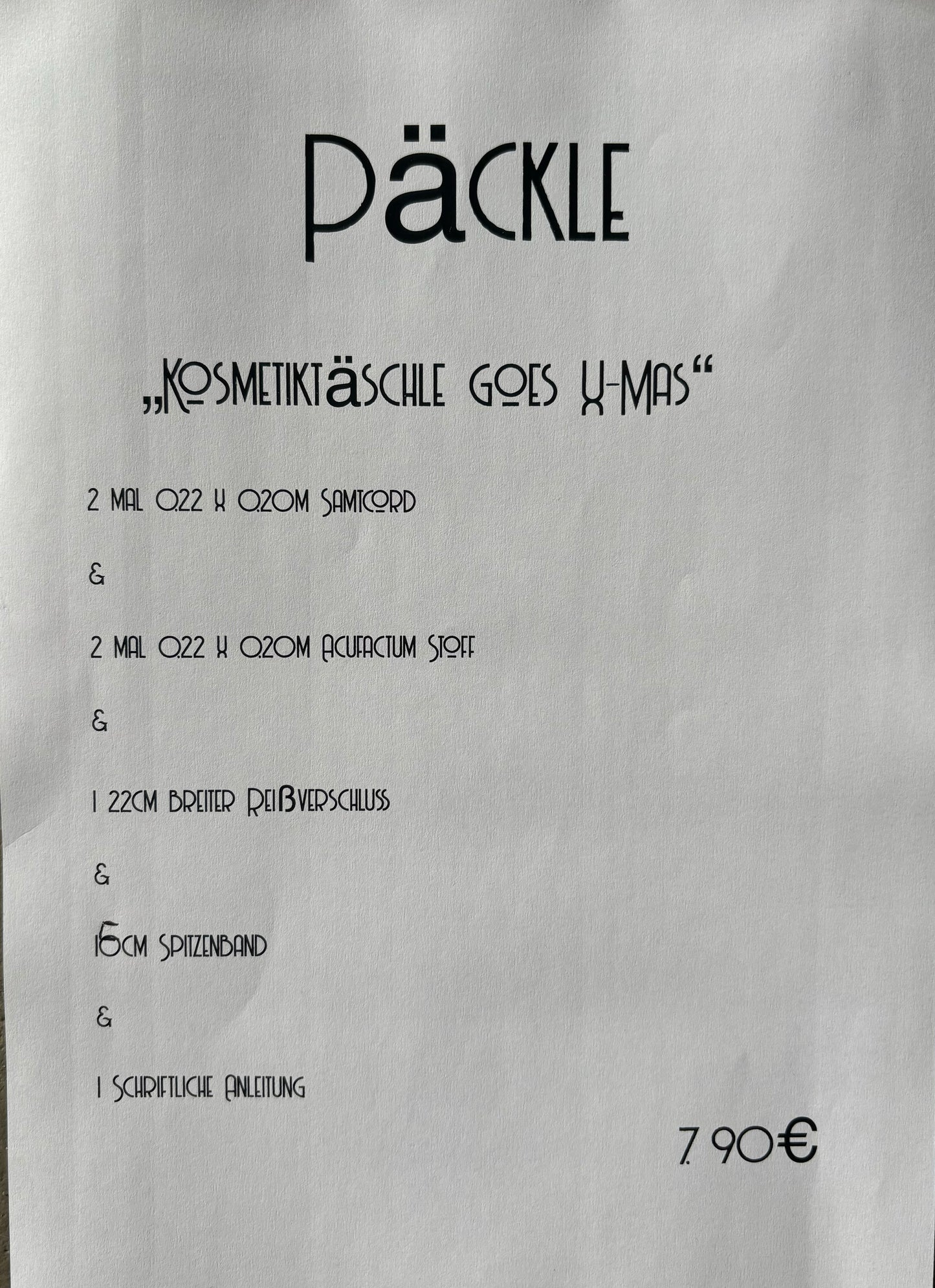 Kosmetiktäschle goes X-MAS